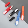 DIY tools U-shaped capped fish thread head mini colorful U-shaped transparent capped ks small yarn scissors with shell U-shaped scissors color (random color) 1 pair