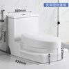 Modern squatting dual-purpose toilet one-in-one two-in-one squatting and sitting dual-purpose desktop squat toilet package installation B-type egg-shaped high-sitting sealed spray gun 305mm
