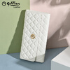 Goldlion Women's Wallet Long 2025 Summer New Genuine Leather Multifunctional Large Capacity Wallet Fashion Popular Clutch Women White