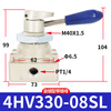 Airtac pneumatic switch hand-turn air valve cylinder manual hand plate reversing valve 4HV230-08 three-position four-way 4HV33008SL self-locking type with lock mother default