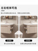 Jomoo's new small-sized integrated ceramic basin with side storage width 40cm, wash basin and narrow bathroom cabinet combination 45CM deep, thickened honeycomb aluminum 8040 with side cabinet + smart mirror cabinet