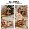 Jiayi solid wood sofa side table storage side cabinet simple living room small square table small apartment coffee table table bedside table