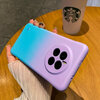 Suitable for skin-feel gradient color borderless mate60pro mobile phone case mate50 new half pack p60pro women's p50 creative nova blue + black skin-feel two-color borderless Honor Magic5 Ultimate Edition