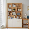 Lin's home floor-standing bookcase storage rack bookshelf integrated wall-mounted living room simple storage display cabinet UV2X