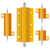 Noran resistor RX24-50W gold aluminum shell high power heat dissipation resistor 50W gold aluminum shell 4 ohms (1 piece)