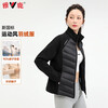 Yalu Song Yi's same style light sports down jacket for women 2025 autumn and winter new short warm rib fitness jacket black L /165 recommended 100-115 catties