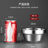 MAXCOOK 304 stainless steel bowl 13cm soup bowl tableware noodle bowl double-layer insulation MCWA-099