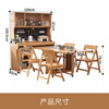 Jianxin solid wood folding dining table small apartment household dining table and chair combination movable dining table sideboard dining table integrated 5914