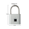 Qiansu wheel fingerprint smart padlock fingerprint padlock smart electronic padlock silver one basic model 10 fingerprints