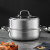 MAXCOOK Steamer Stainless Steel 28CM Single Layer Steamer Hot Pot Soup Steamer General Gas Induction Cooker MCDS-2561