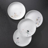 Jingdezhen official childlike ceramic children's tableware set, bowls and dishes, complete set of bowls and dishes, high-end gift box, gift box, childlike tableware-Tanchun large plate-3 plates
