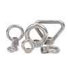 Jinchao 304 stainless steel lifting eye screw nut extension bolt O-shaped ring lifting screw M3M4M5M6-M24 M48 (1 piece) ring