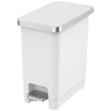 EKO foot trash can 20L matte white commercial with lid large office medical property kitchen bathroom EK6377