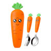 Children's fork children's spoon portable tableware cute carrot baby fork learning to eat orange 2 forks