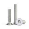 Jinchao 304 stainless steel screws countersunk head flat head plum blossom without column anti-theft screw M2M2.5M3M4M5M6M8 M4*12 (50 pieces) without column