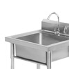 Jinshiluo commercial stainless steel sink kitchen sink dishwashing basin with bracket storage pool thickened 50*50*80 single slot K5151