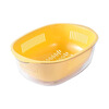 The Legend of the Pot Double-layer Hollow Fruit Basin Washing Fruit Drain Basket Household Fruit Basket Creative Plastic Washing Basket Kitchen Sink Basin Ordinary Style - Yellow Small Size