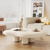 Guangyi Yunduo coffee table living room home small apartment cream style Internet celebrity simple modern special-shaped low table wabi-sabi style small table 100*69*35 cream color