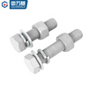 Guwanji Grade 8.8 hot-dip galvanized external hexagonal screws and nuts set complete high-strength iron tower hot-dip galvanized bolt combination M36x140 1 set