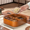 Genasi living room home dried fruit box Chinese New Year melon seeds candy coffee table solid wood nut snack storage fruit plate tea snacks Chinese style