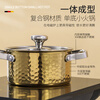Cai Ruyi 304 stainless steel single small hot pot pot for one person, one pot shabu shabu buffet hot pot, silver light body with lid 16cm