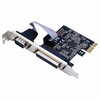 PCI-E serial port card DB9 nine-pin serial port RS232 interface industrial control expansion card AX99100 chip COM port AX99100-serial port plus parallel port card