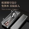 Heqing 304 stainless steel with hook chopstick box disinfection cabinet special bowl, chopsticks and spoon storage box tableware storage basket drain rack medium size for 4-6 people