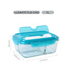 LOCK&LOCK heat-resistant glass fresh-keeping microwaveable refrigerated three-part lunch box for office workers and students fruit lunch box with fork and spoon 1L