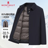 MONTAGUT Down Jacket Men's Winter Lapel Business Jacket Water-Repellent Duck Down Warm Jacket to Keep Out the Cold Navy 50