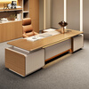 Wolin E0 desk light luxury boss desk modern boss desk president desk boss desk office desk and chair combination 2.4 meters president desk-long side cabinet
