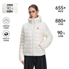 FDR flagship store 90 white duck down detachable fur collar hooded rib down jacket women's winter liner jacket gray L