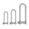 Tianzhuo Hardware 304 stainless steel D-shaped shackle U-shaped ring boat buckle paracord extended heavy-duty lifting M4M5M6M8M10M12M16 M8 inner width 16mm. Inner height 60mm load capacity 400 kg