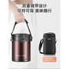 Bangda 24-hour extra long insulated lunch box bucket 316L stainless steel office workers and students large capacity multi-layer lunch box 316L stainless steel noble purple 2.9L_4 layers_free insulation bag+