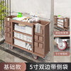 SHENFAN hotel linen cart, special work cart for guest rooms, hotel cleaning tool cart, small cleaning trolley, thickened bilateral 5-inch carpet wheels + side bags