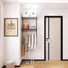 Midas Gray 0.7m black metal wardrobe coat rack custom cloakroom steel frame structure on the wall 0.7m wide metal wardrobe plan 1 (installation included)