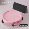PEPEBEAR Abdominal Wheel for Home Men and Women Abdominal Muscle Wheel Abdominal Training Abdominal Exercise Roller Abdominal Chest Muscle Training Home Silent Sliding Tray - Black + Kneeling Round Pad - Pink + Anti-Slip Pad