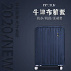 Kangaroo (KANGAROO) thickened suitcase protective cover Oxford pull rod suitcase case waterproof wear-resistant scratch-resistant suitcase checked case cover navy blue (luggage protective cover) 24 inches