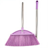 Hasdick HZL-55 hard-bristled industrial sweeping plastic broom stainless steel long-handled splicing rod hard-bristled broom cleaning floor brush cleaning broom purple