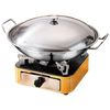 Deming windproof alcohol stove dry pot household hot pot special stove solid alcohol pot thickened stainless steel pot