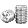 Tianzhuo Hardware 304 stainless steel cross flat end set screw headless flat tail machine meter screw stop jack screw M2M2.5M3M4 M4*5-50 pieces