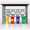 Garbage classification kiosk stainless steel recycling station community street school outdoor intelligent garbage classification box room collection kiosk ST style 1 (including bucket) deposit