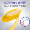 Baixi Z-shaped toothbrush pineapple yellow bottom suction cup men's and women's soft-bristled interdental brush adult household special-shaped Valentine's Day gift