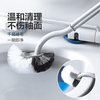 Jepoo Japanese-style S-shaped long-handled toilet brush with no dead ends, neutral hair toilet brush, toilet cleaning brush, bathroom toilet brush, 1 package and 1 hook*