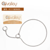 OIMG imported from the United States ALVALLEY metal snake chain dog leash P chain collar competition grade traction rope traction silver 3.8mm * 55cm special for medium-sized dogs
