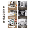 Four Seasons Muge Kitchen 304 Stainless Steel Knife Rack Storage Rack Knife Storage Rack Kitchen Knife and Chopstick Cage All-in-One Storage Utensils Original Color 304 Stainless Steel Three Chopstick Tube Knife Rack