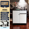 Zetian office use high-end smart tea bar machine all-in-one cabinet health-preserving tea making with large refrigerator refrigeration and freezing home dining side cabinet SM-DP-01-two-door refrigerator tea bar machine-cream white instant refrigeration type