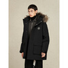 GXG Men's Three-Proof/Heat Storage Parker Down Jacket Men's Jacket 24 Winter New Product Black 175/L