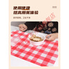 CLCEY disposable takeaway small tablecloth, small size, thickened waterproof and oil-proof stone cloth placemat, individually packaged catering customization, orange and white grid + red and white grid 40 60cm, 50 pieces each, 100 pieces in total