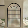 Yaotian Fashion Interior Iron Real Window Wall Decoration Fake Window Wall Decoration Screen Partition Changhong Glass Entrance Simple Black 100*200 Water Ripple