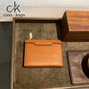 Casa-kups women's bag niche high-end wallet women's short thin multi-card zipper buckle retro soft leather student card bag brown